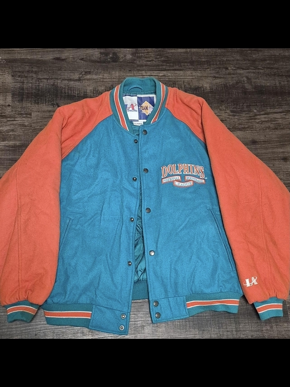 Dolphins Teal & Orange Varsity Jacket